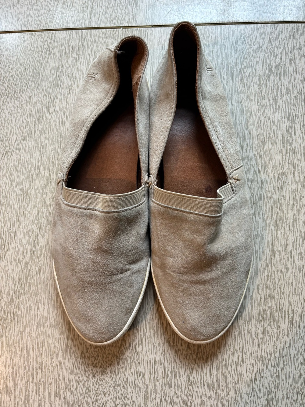 Women’s Frye Slip-On Suede Loafers in Tan